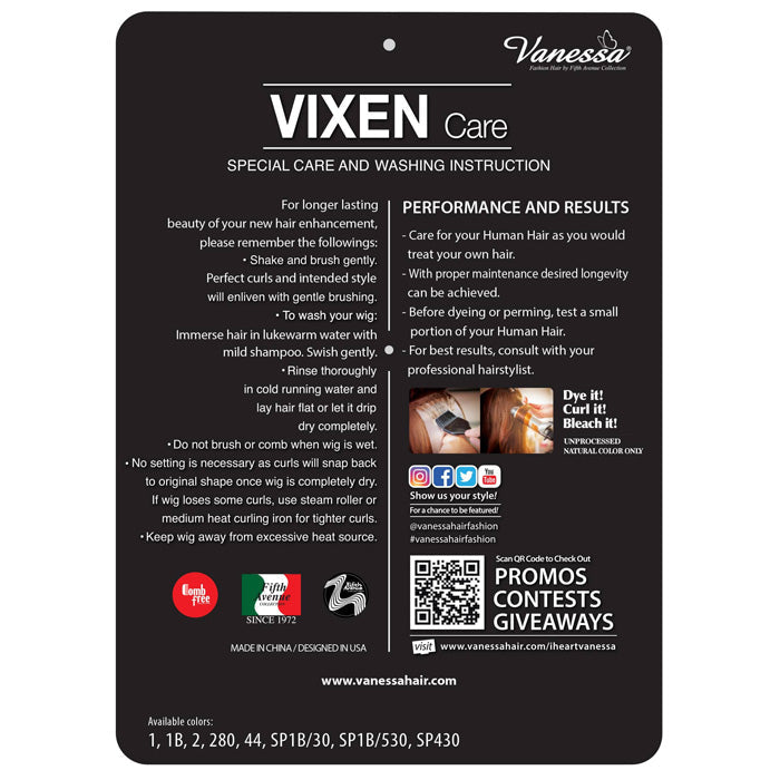 Vanessa Vixen Human Hair Wig - HH FEELY