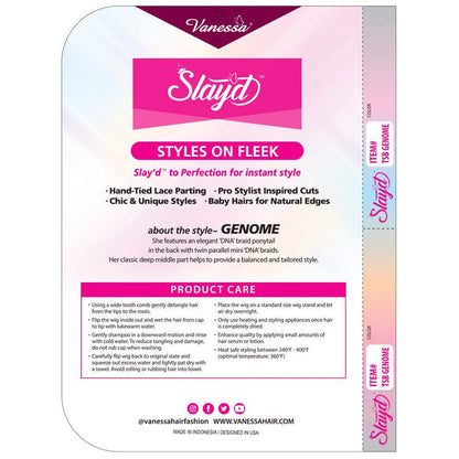 Vanessa Slayed Deep Hand-Tied Middle Part Lace Front Wig - GENOME Alexwigs