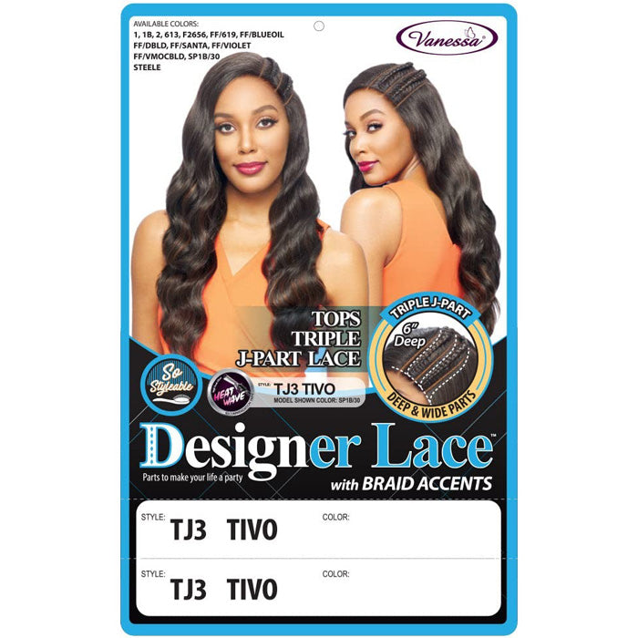 Vanessa Human Hair Blend Designer Lace Front Wig - TJ3 TIVO Alexwigs