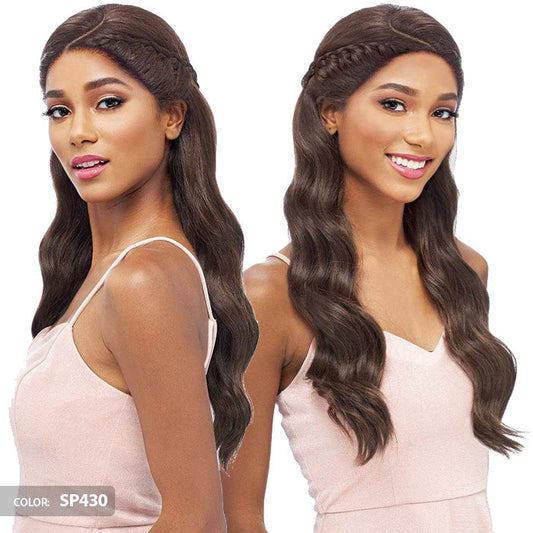Vanessa Tops Middle Reverse C-Part Swissilk Lace Front Wig - TOUEI Alexwigs