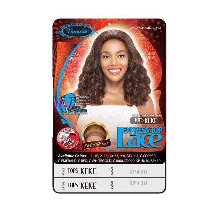 Vanessa Swissilk Lace Front Wig - TOPS KEKE Alexwigs