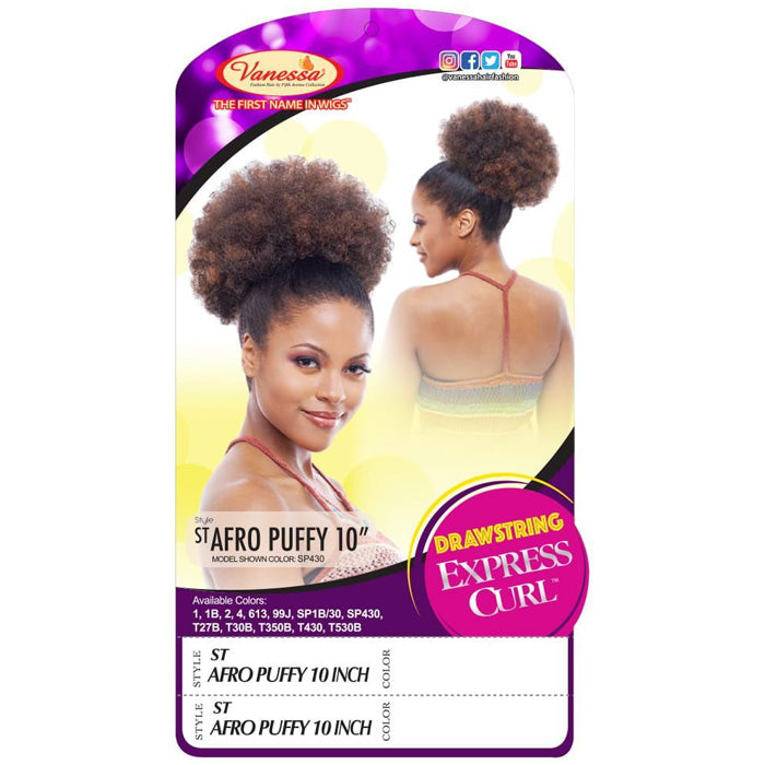 Vanessa Drawstring Express Curl Ponytail - ST AFRO PUFFY Alexwigs
