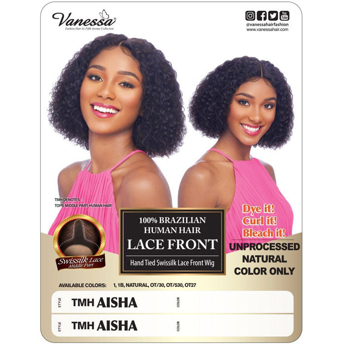 Vanessa Brazilian Human Hair Swiss Lace Front Wig - TMH AISHA Alexwigs