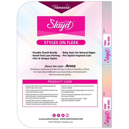Vanessa Slayd Double Dutch Braid Lace Front Wig - TSB ANNA Alexwigs
