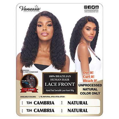 Vanessa 100% Brazilian Human Hair Swiss Lace Front Wig TJH CAMBRIA Alexwigs