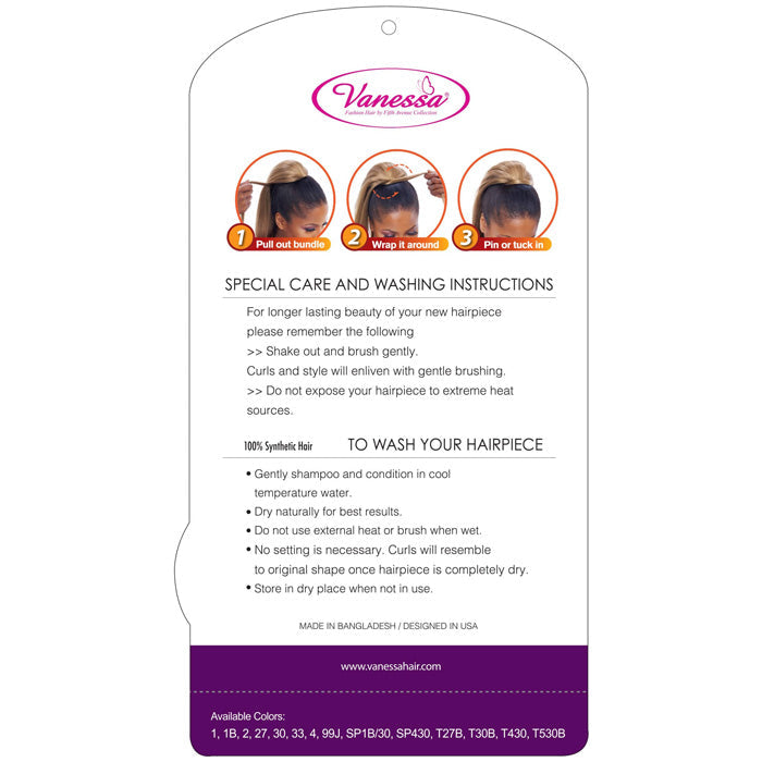 Vanessa Drawstring Ponytail With Bundle Wrap Express Curl - STB DELOW Alexwigs