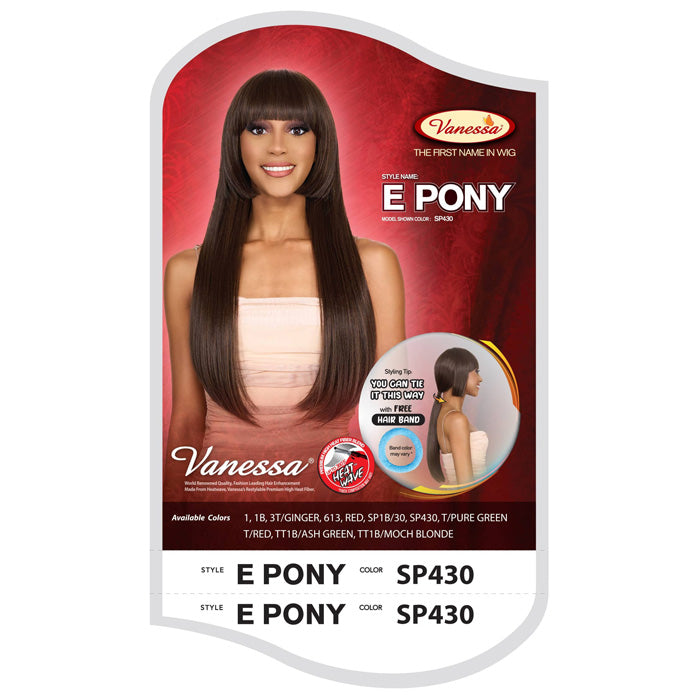 Vanessa Fashion Full Wig - E PONY Alexwigs