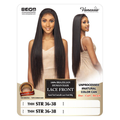 Vanessa 100% Brazilian Human Hair Lace Front Wig - THH STR 36-38 Alexwigs