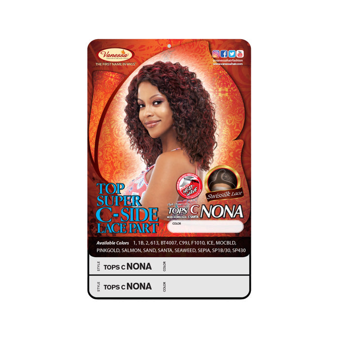 Vanessa Top Super C-Side Swissilk Lace Front Part Wig - TOPS C NONA Alexwigs