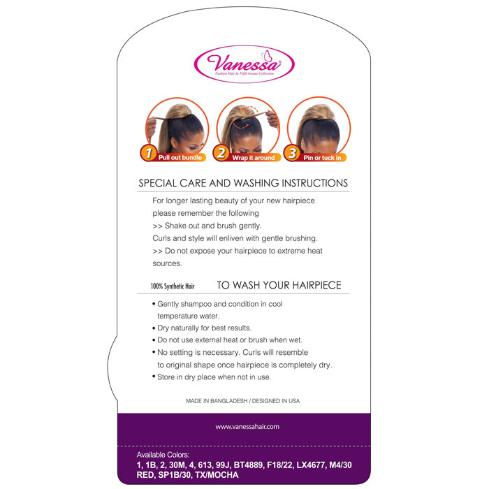 Vanessa Drawstring With Bundle Wrap Express Curl Ponytail - STB HALOW Alexwigs