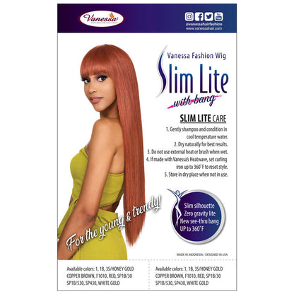 Vanessa Slim Lite with Bang Full Wig - SLB TEN Alexwigs