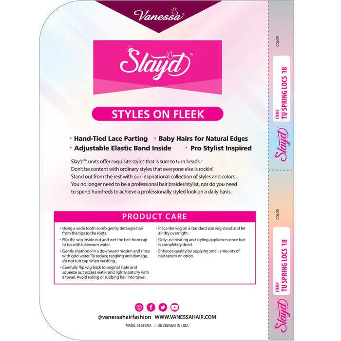 Vanessa Slayd Braided Lace Part Wig - TU SPRING LOCS 18 Alexwigs