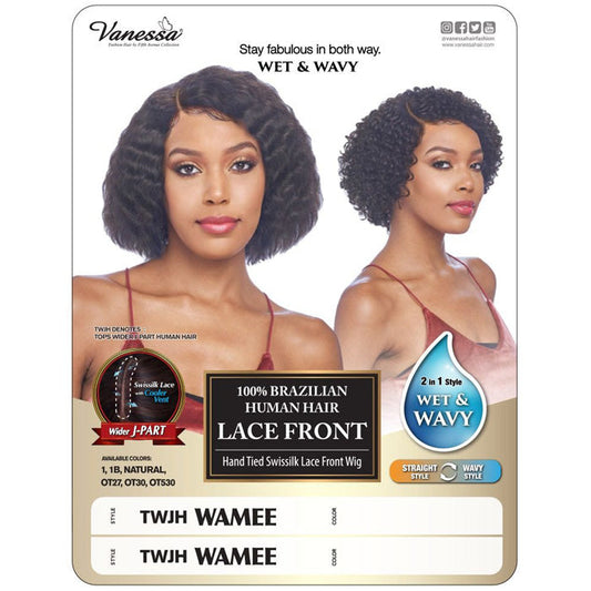 Vanessa 100% Brazilian Human Hair Swissilk Lace Front Wig TWJH WAMEE Alexwigs
