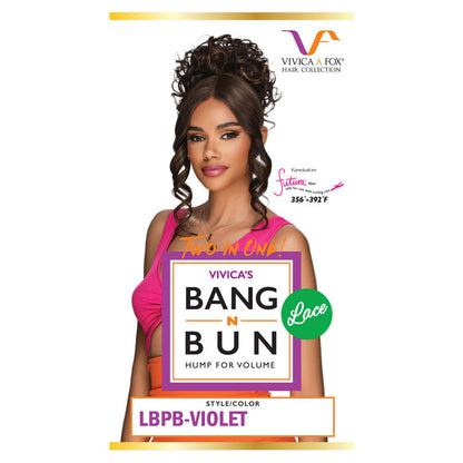 Vivica A Fox Lace Part Bang & Bun - LBPB-VIOLET