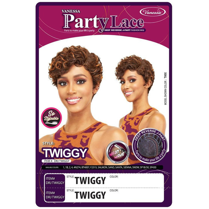 Vanessa Party Lace Deep J-Part Front Wig - DRJ TWIGGY Alexwigs