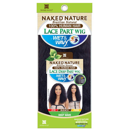 Shake-N-Go Naked Nature Brazilian Natural 100% Human Hair Wet & Wavy Lace Part Wig - DEEP WAVE Alexwigs