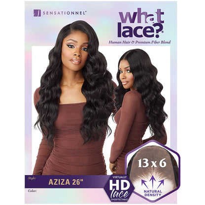 Sensationnel What Lace Human Hair Blend 13x6 HD Lace Front Wig - AZIZA 26" Alexwigs