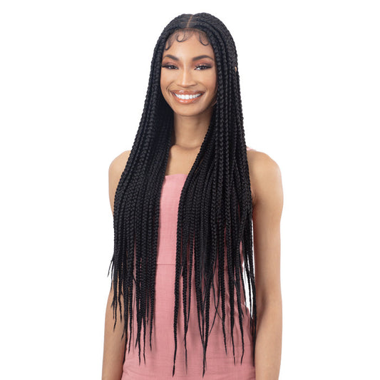 Freetress Equal Braided Freedom Part HD Lace Front Wig - KNOTLESS BOX BRAID Alexwigs