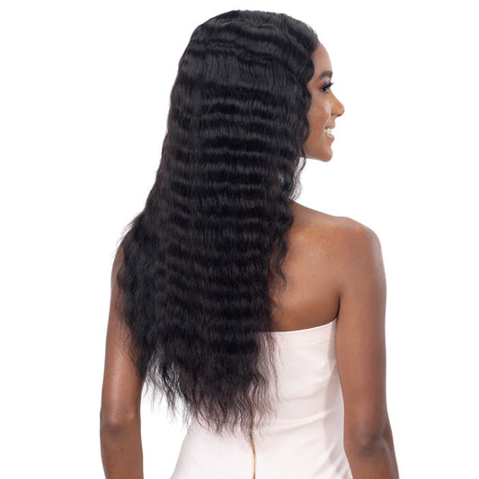 Shake-N-Go Girlfriend 100% Virgin Human Hair HD Lace Front Wig - DEEP WAVER 24 Alexwigs