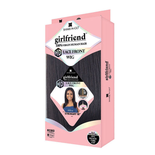 Shake-N-Go 100% Virgin Human hair HD Lace Front Wig GIRLFRIEND STRAIGHT 18" Alexwigs