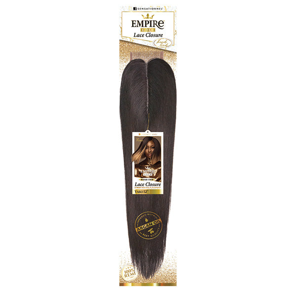 Sensationnel 100% Remi Empire Gold 3 Way Part Swiss Lace Closure - YAKI 12" Alexwigs