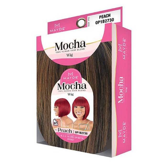 Mayde Mocha Human Hair Blend Wig - PEACH Alexwigs