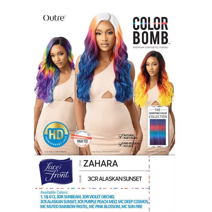 Outre Color Bomb HD Transparent Lace Front Wig - ZAHARA Alexwigs
