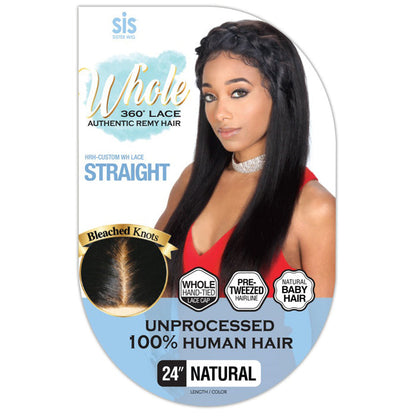 Zury Sis HR Brazilian Remy 100% Virgin Remy Human Hair 360 Whole Lace Wig - STRAIGHT 24" Alexwigs