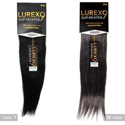 Zury Sis Lurex 100% Remy Human Hair Clip-On Weave - STRAIGHT 9 PCS 10-14" Alexwigs