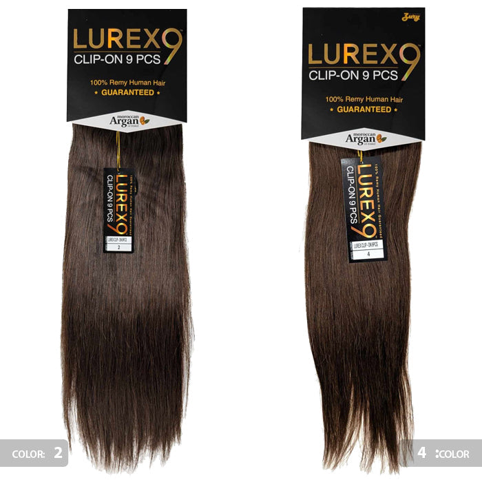 Zury Sis Lurex 100% Remy Human Hair Clip-On Weave - STRAIGHT 9 PCS 10-14" Alexwigs