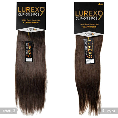 Zury Sis Lurex 100% Remy Human Hair Clip-On Weave - STRAIGHT 9 PCS 10-14" Alexwigs