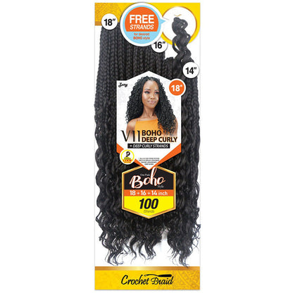 Zury Sis Loop Crochet Braids - V11 BOHO DEEP CURLY 14"16"18" Alexwigs