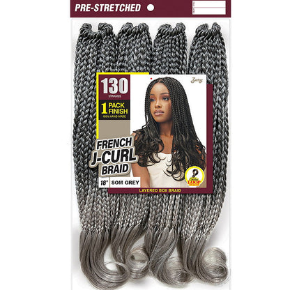Zury Sis Loop Crochet Braids 100% Hand-Made - FRENCH J CURL BRAID 18" 130 STRANDS Alexwigs