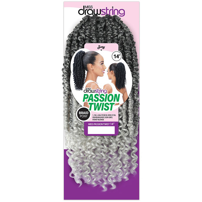 Zury Sis Miss Drawstring Drawstring Ponytail - MISS PASSION TWIST 14" Alexwigs