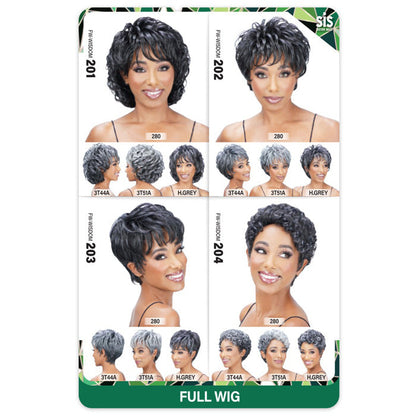 Zury Sis Ms.Wisdom Salt and Pepper Full Wig - WISDOM 204 Alexwigs